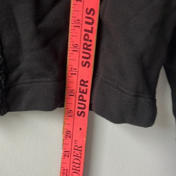 Anthropologie t.La French Terry Lined Black Crop Jacket - Picture 10 of 10